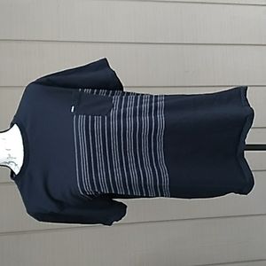 Volcom Black T-shirt With Gray Stripes Size Large